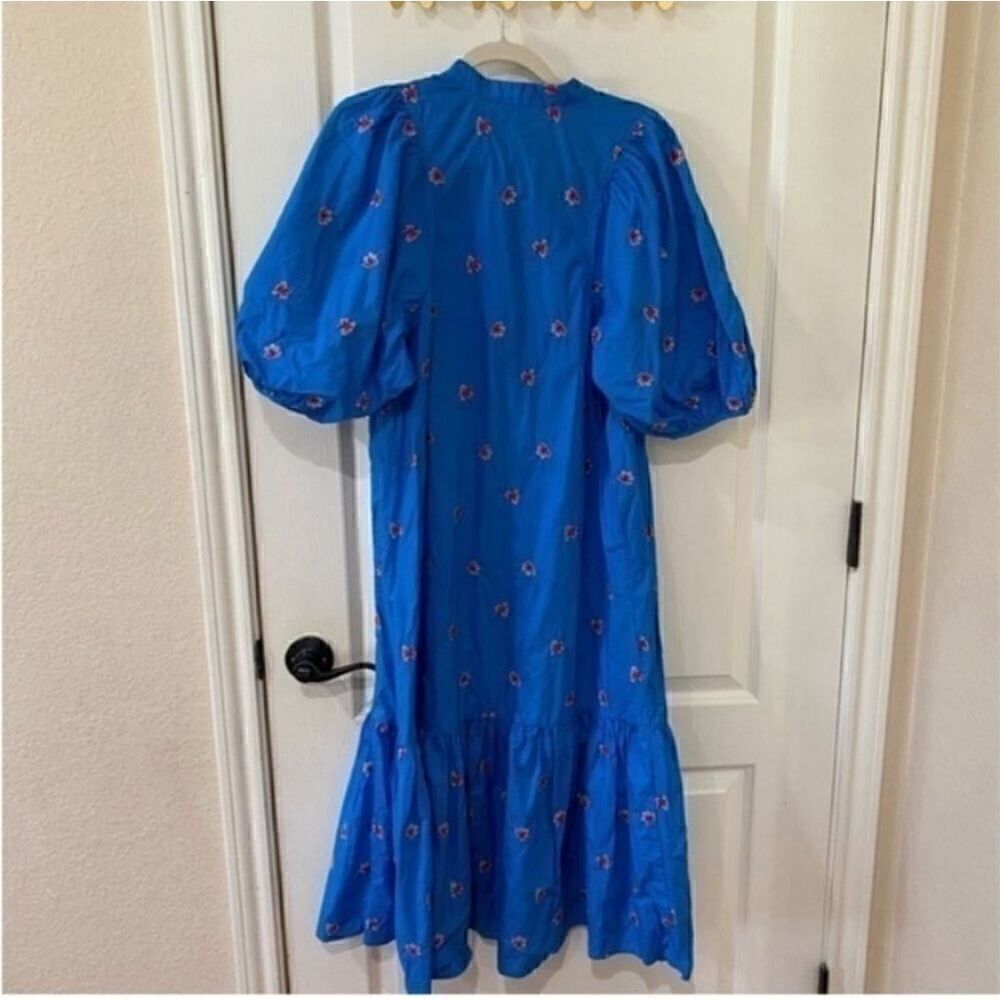 ZARA Embroidered Floral MIDI Dress size XS Blogger Fave - Picture 3 of 9